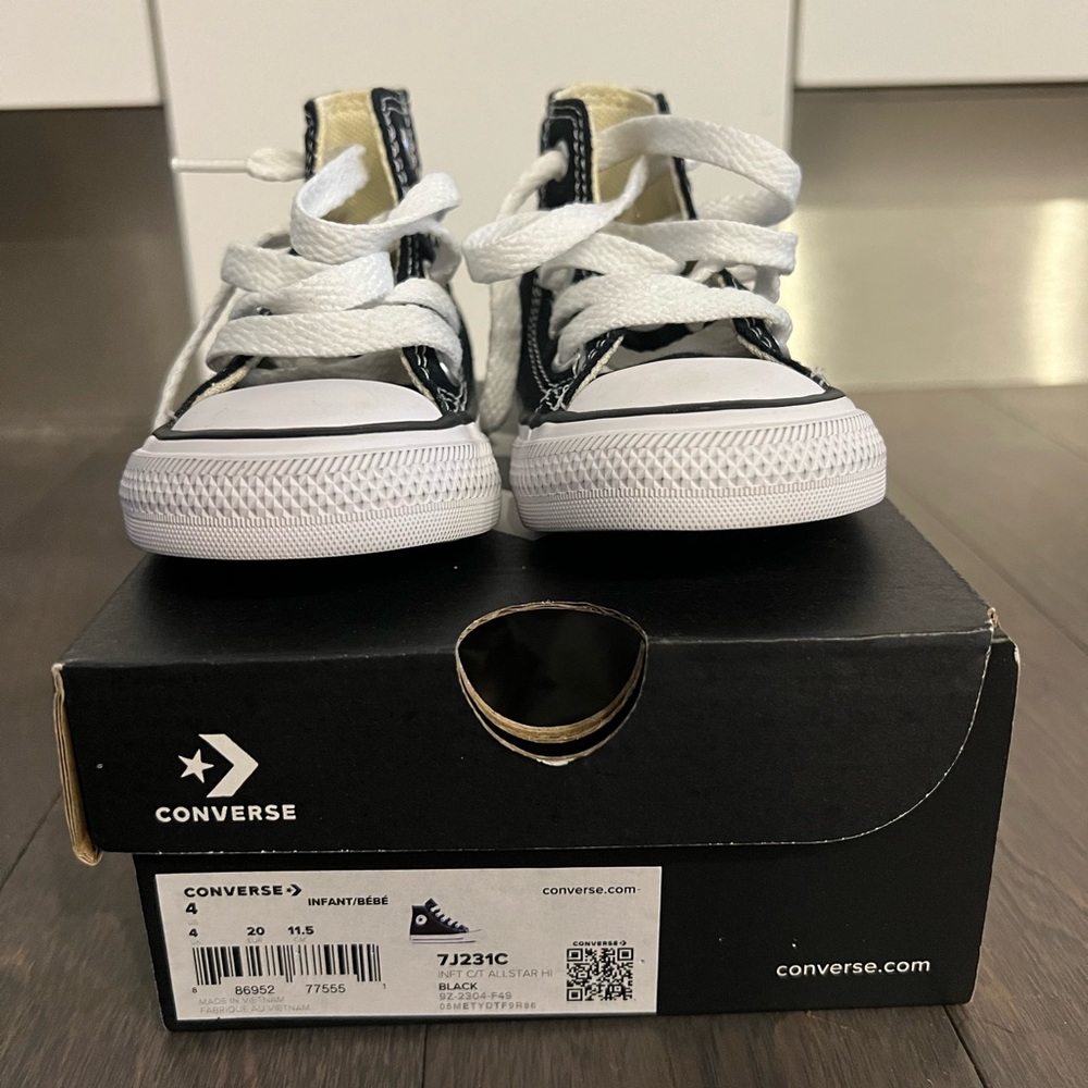 Converse Kids' Classic Black and White Sneakers